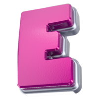 3D Font E Design png