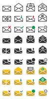 Message envelope icon set vector