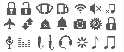 Smartphone icons, mobile phone icon set, smartphone all icons vector illustration