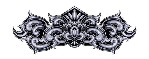 Classic style frame design with exquisite engraving and luxury vector