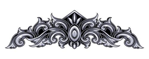 Classic style frame design with exquisite engraving and luxury vector