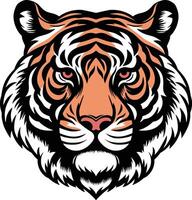 Tiger head tattoo illustration vector