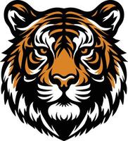 Tiger head tattoo illustration vector