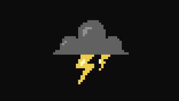 Pixel art cloud vector