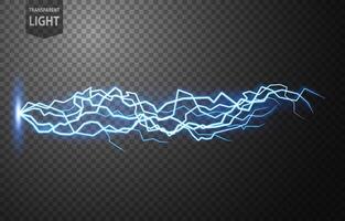 Blue Lightning Flash Bolt, Thunderstorm Effect, Electrical Concept on Background vector