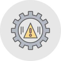 Risk Management Line Filled Light Icon vector