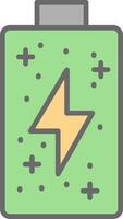 Battery Line Filled Light Icon vector