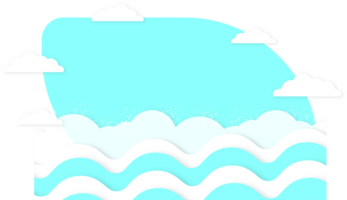 Clouds and Sea illustration png