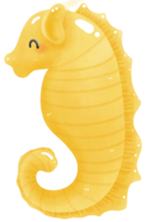 Cartoon yellow seahorse png