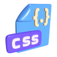 CSS File 3D Illustration Icon png