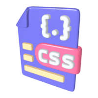 CSS File 3D Illustration Icon png