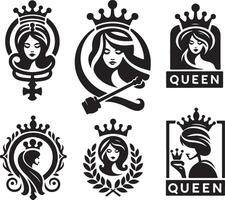 Queen art icon illustration vector