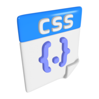 CSS File 3D Illustration Icon png