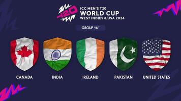 Group A of ICC Men's T20 Cricket Worldcup West Indies and United States 2024, Intro 3D Rendering video