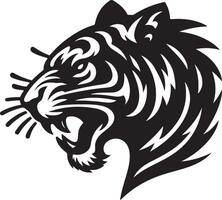 Tiger head sketch art, Tiger line art illustration vector