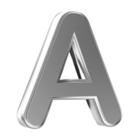 3D Font Letter A uppercase png