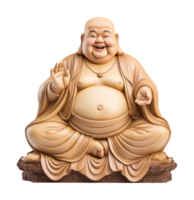 Budai Laughing Buddha Statue Isolated on Transparent Background png