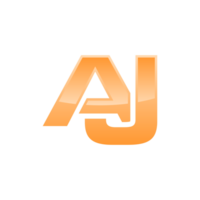 Letter AJ Modern Geometric Technology Business Logo png