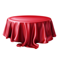 Red Table cloth isolated on transparent background png