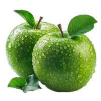 Green apple isolated on transparent background png