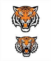 Tiger head open mouth mascot logo Free vector