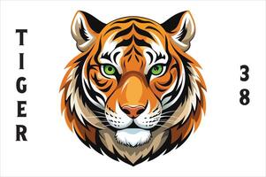 Tiger Head Printable Design. vector