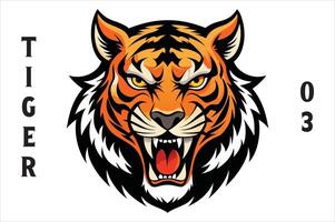 Tiger Head Printable Design. vector