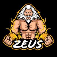 Zeus esport mascot logo design vector