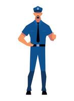 police standing man illustration isolated vector