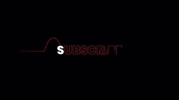 Youtube subscribe 2d text animation on a transparent background video