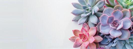 Succulents on White Background photo