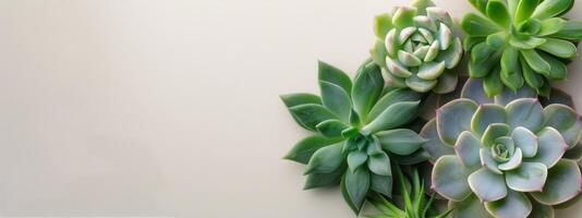 Succulents on White Background photo