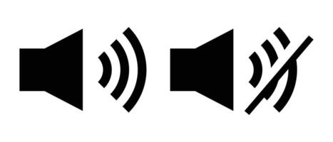 Volume on and off. Sound icon and mute icon set. vector