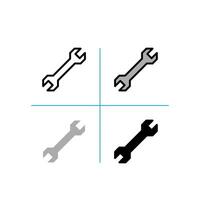 wrench tools and constructions icon vector