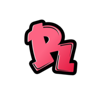 Simple Initial Logo Lettering Grafity R png