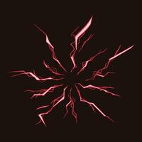 red lightning burst anime effect vector