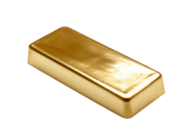 Shiny gold bar isolated png