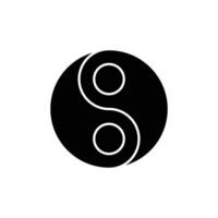 Yin yang icon vector