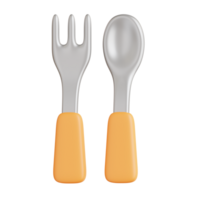 Spoon And Fork 3D Icon png