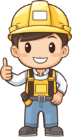 cartoon construction worker with thumbs up png