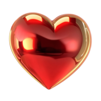 Red Heart Shape on Transparent Background png