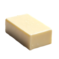 A Smooth, Creamy Bar of White Soap on a Transparent Background png