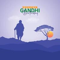 Gandhi Jayanti. Gandhi Jayanti creative design for social media ads vector