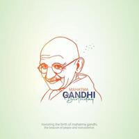 Gandhi Jayanti. Gandhi Jayanti creative design for social media ads vector