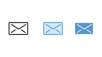 Mail icon set. email icon . E-mail icon. Envelope illustration. vector