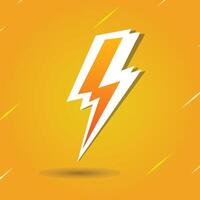 Electric Thunderbolt with Vibrant Yellow Background vector