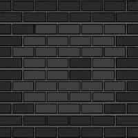 Black realistic seamless brickwork wall texture. Black wall texture . vector