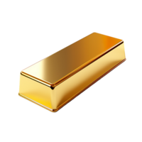 gold bar isolated on transparent background png