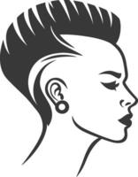 A woman with a mohawk hairstyle vector