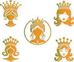 Premium Crown Icon illustration on a White Background. vector